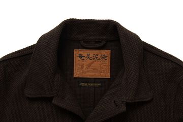 4632 17oz Amami Mud Dyed Sashiko Jacket,DARK BROWN, small image number 9