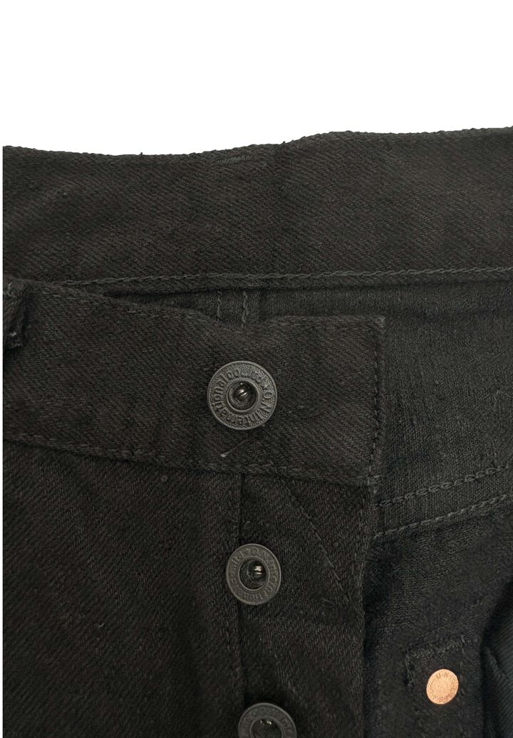 ONI200CCD-BKBK 15oz Crushed Concrete Denim Black x Black Kabuki Selvedge  Wide Straight,, medium image number 4