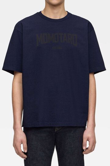 MMTS6008 YARN DYED SHORT SLEEVE T-SHIRT  ALPHABET,INDIGO, small image number 0