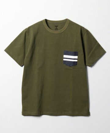 MZTS0003 ZIMBABWE COTTON DENIMPOCKET S/S T-SHIRTS,WHITE, small image number 8