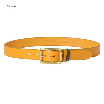 Burgus Plus BP15803 Single Double Roller 33mm Leather Belt (Beige, green),GREEN, small image number 3