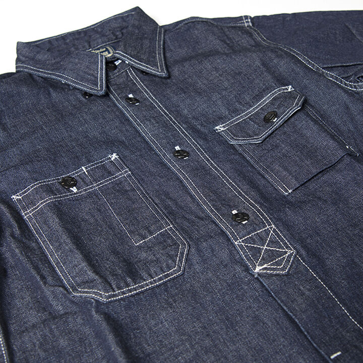 5333B Denim long-sleeved work shirt,, medium image number 5