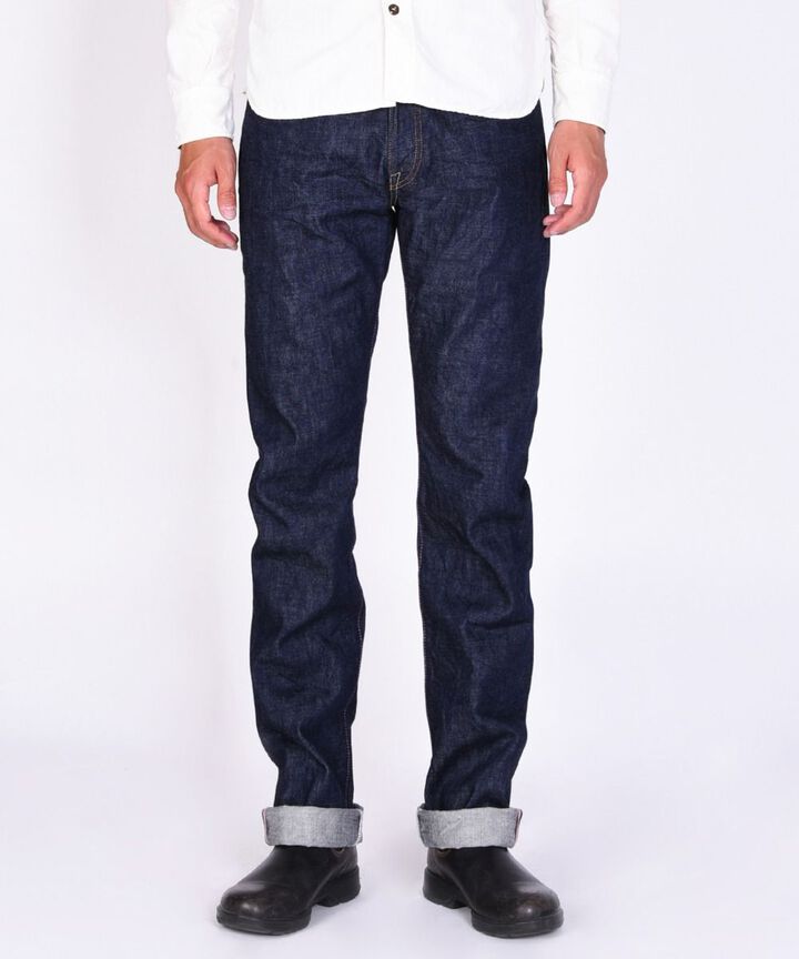 G014-MZ 14.7oz Copper Label Deep Colored Selvedge denim Slim Tapered Zipper fly-One Wash-28,, medium image number 2