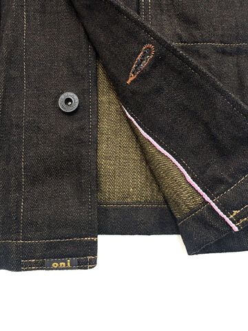 ONI03100-BKOL 12.5oz Black x Olive Selvedge Denim Coverall,, small image number 7