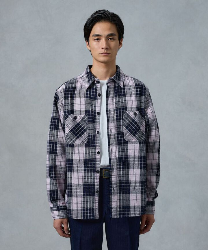 MXLS1002 ORIGINAL TWILL CHECK SHIRT,RED, medium image number 3