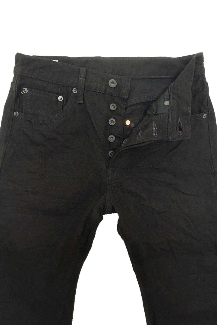 ONI288CCD-BKBK 15oz Crushed Concrete Denim Black x Black Kabuki Selvedge  Regular Straight,, medium image number 1