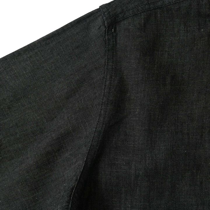 BR-25338 8oz DENIM WIDE SPREAD Collar BD L/S Shirt,BLACK, medium image number 8