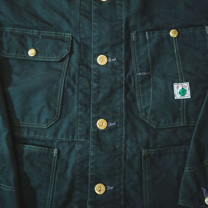 TCB 13.5oz Cat Head Jacket Green Canvas,, medium image number 1