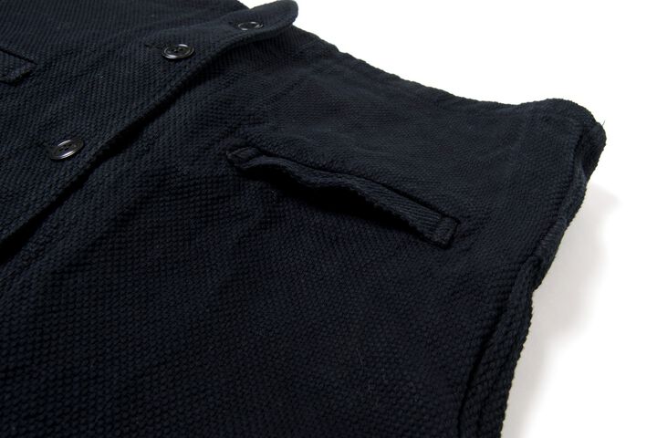 4573 Kyoto Black Dyed Sashiko Vest -46,, medium image number 5