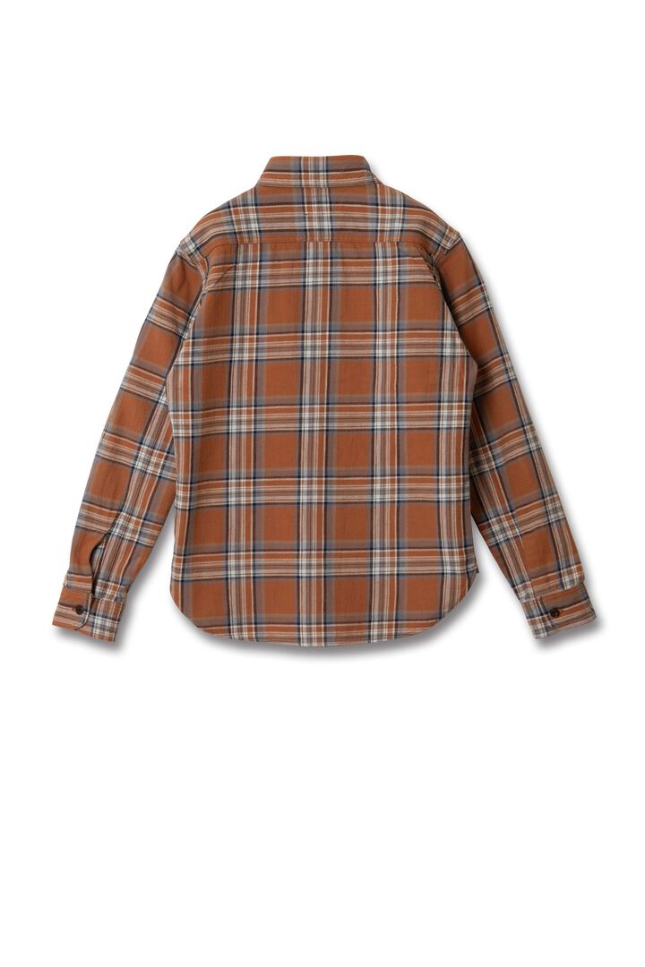5752 Flannel Check Shirt,ORANGE, medium image number 1