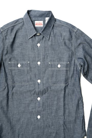 MS003R SELVEDGE CHAMBRAY SHIRT,NATURAL, small image number 21