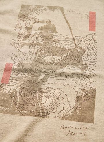SJST25-106 "RASEN" INLAY LOOPWHEEL T-SHIRT,BLACK, small image number 10