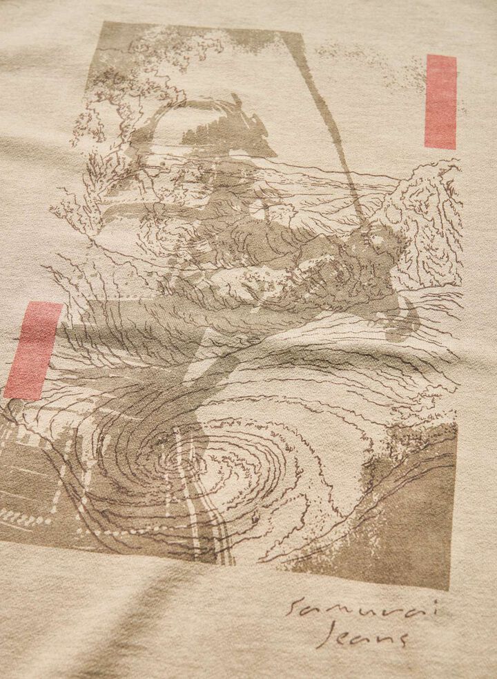 SJST25-106 "RASEN" INLAY LOOPWHEEL T-SHIRT,BLACK, medium image number 10