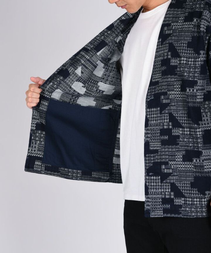 MXLS1014 INDIGO JACQUARD CARDIGAN,, medium image number 2