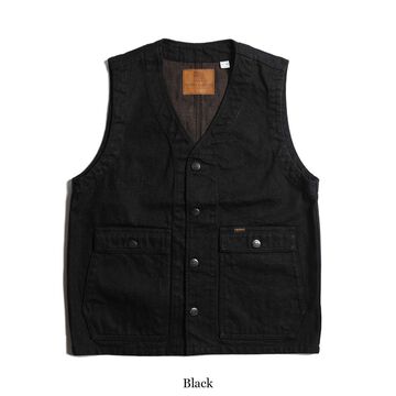 Lot. 3905 Rancher Vest Blackie Denim,, small image number 0