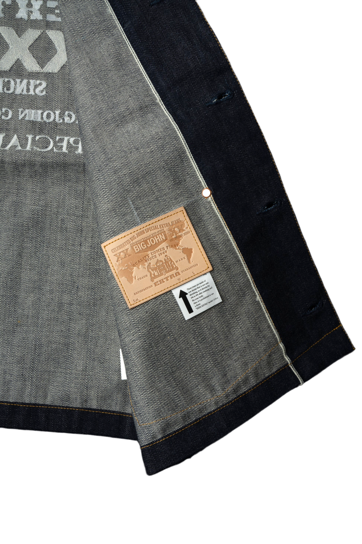 XX602BE (SP5) 15.8oz "XXXX-EXTRA" NATURAL INDIGO 5 CONTINENTS ORGANIC COTTON DENIM VEST,, medium image number 3