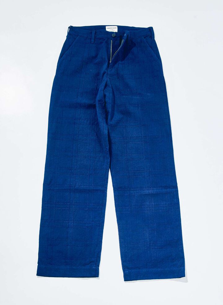 SJAP26-ARS Indigo Sashiko Lattice Trousers,, medium image number 1