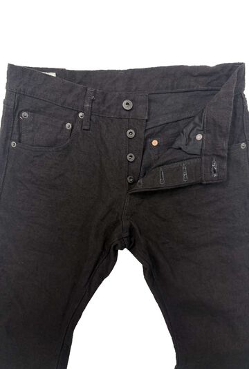 ONI622CCD-BKBK 15oz Crushed Concrete Denim Black x Black Kabuki Selvedge  Relax Tapered,, small image number 1