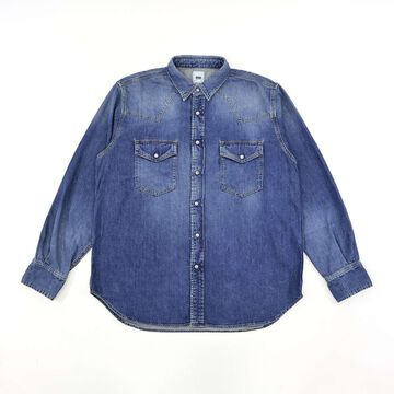 F3506 DENIM WESTERN SHIRT (USED WASH),, small image number 0