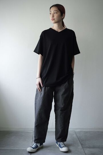 CAP708CS34 Super Soft Cotton / V_Neck Tee (BLACK),BLACK, small image number 9