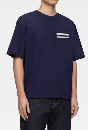 MXTS1040 YARN DYED SHORT SLEEVE POCKET T-SHIRTS,INDIGO, small image number 1