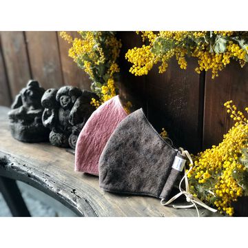 COTTLE HUMMING MASK TRADITIONAL-PINK ITTO-UNSAI AKANE,PINK ITTO-UNSAI AKANE, small image number 3