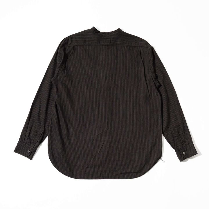 F3511 VINTAGE STRIPE BAND COLLAR SHIRT,BLACK, medium image number 1