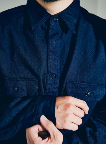 SSS25-01 "INDIGO SNAKE" JACQUARD SHIRT,INDIGO, small image number 7