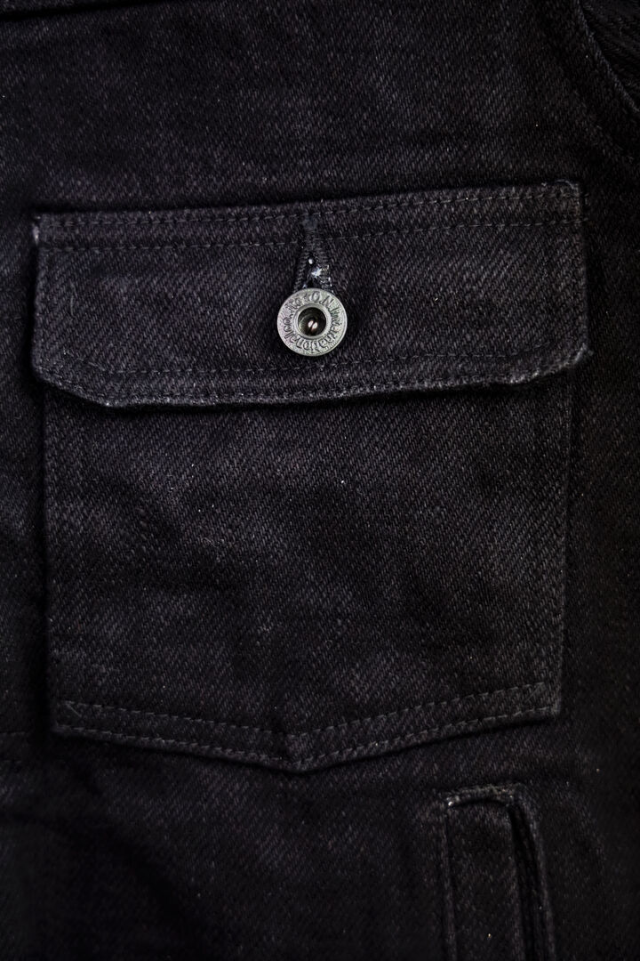 ONI-02516PZR-BK 20oz Secret Black Denim Type II Jacket with handwarmers,, medium image number 4