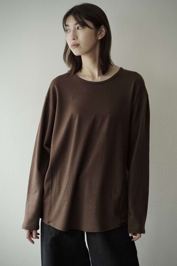 【CAPERTICA】CAP708CS27 Super140s Washable Wool MW_Jersey / Solid L/S Tee,BLACK, small image number 13
