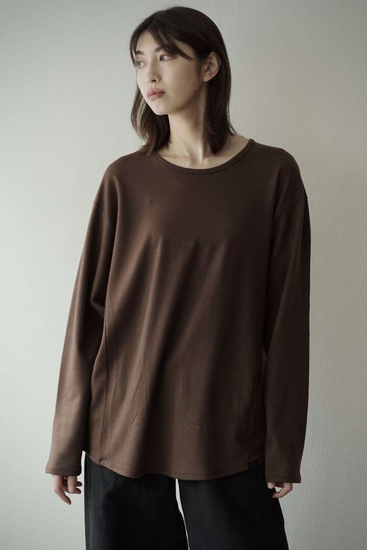 【CAPERTICA】CAP708CS27 Super140s Washable Wool MW_Jersey / Solid L/S Tee,BLACK, medium image number 13