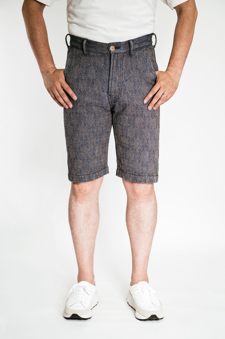 DM007 KAKISHIBU SASHIKO DENIMIOXSDA COLLAB 13OZ "NEBUTA" SHORTS-28,, medium image number 0