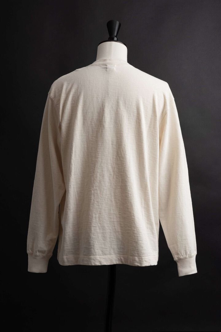 MTE014 LONG SLEEVE HENRY NECK T-SHIRT,NATURAL, medium image number 1