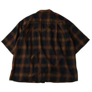 BR-24201 OMBRE CHECK SHORT SLEEVE SHIRT,KHAKI, small image number 4