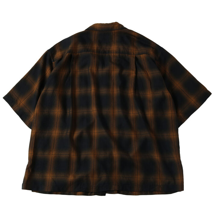 BR-24201 OMBRE CHECK SHORT SLEEVE SHIRT,KHAKI, medium image number 4