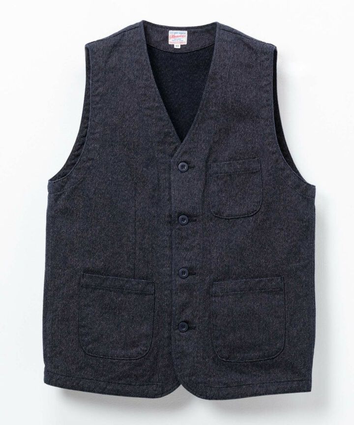 04-060 HEATHER TWILL VEST-BLACK-36,BLACK, medium image number 0