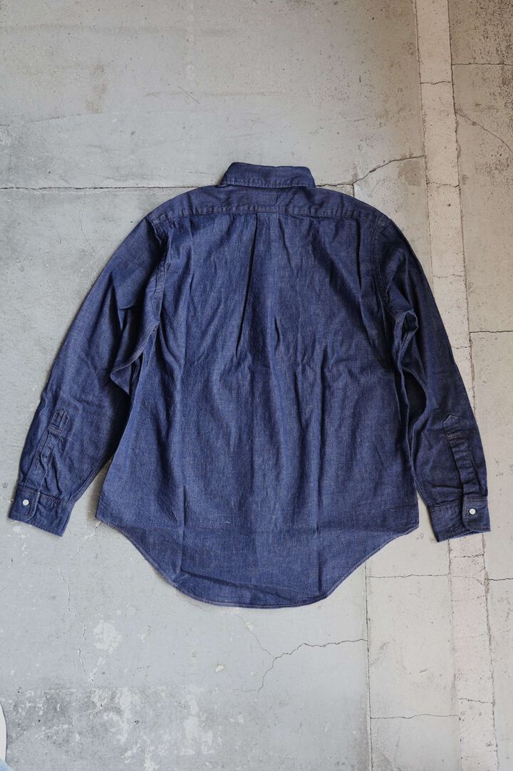 01-8112 Standard Button Down Shirt Denim One Wash,, medium image number 1