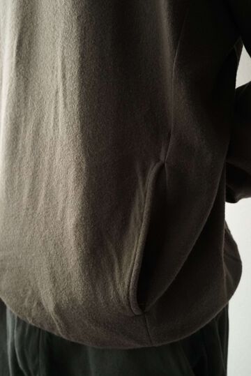 【CAPERTICA】711CS26 Super 140s Washable Wool MW_Jersey Wool Sweat 2026,OLIVE, small image number 3