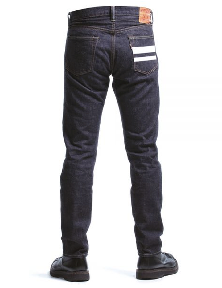 0105SP 15.7oz Deep Colored Indigo Going to Battle Label narrow tapered (One Wash),, medium