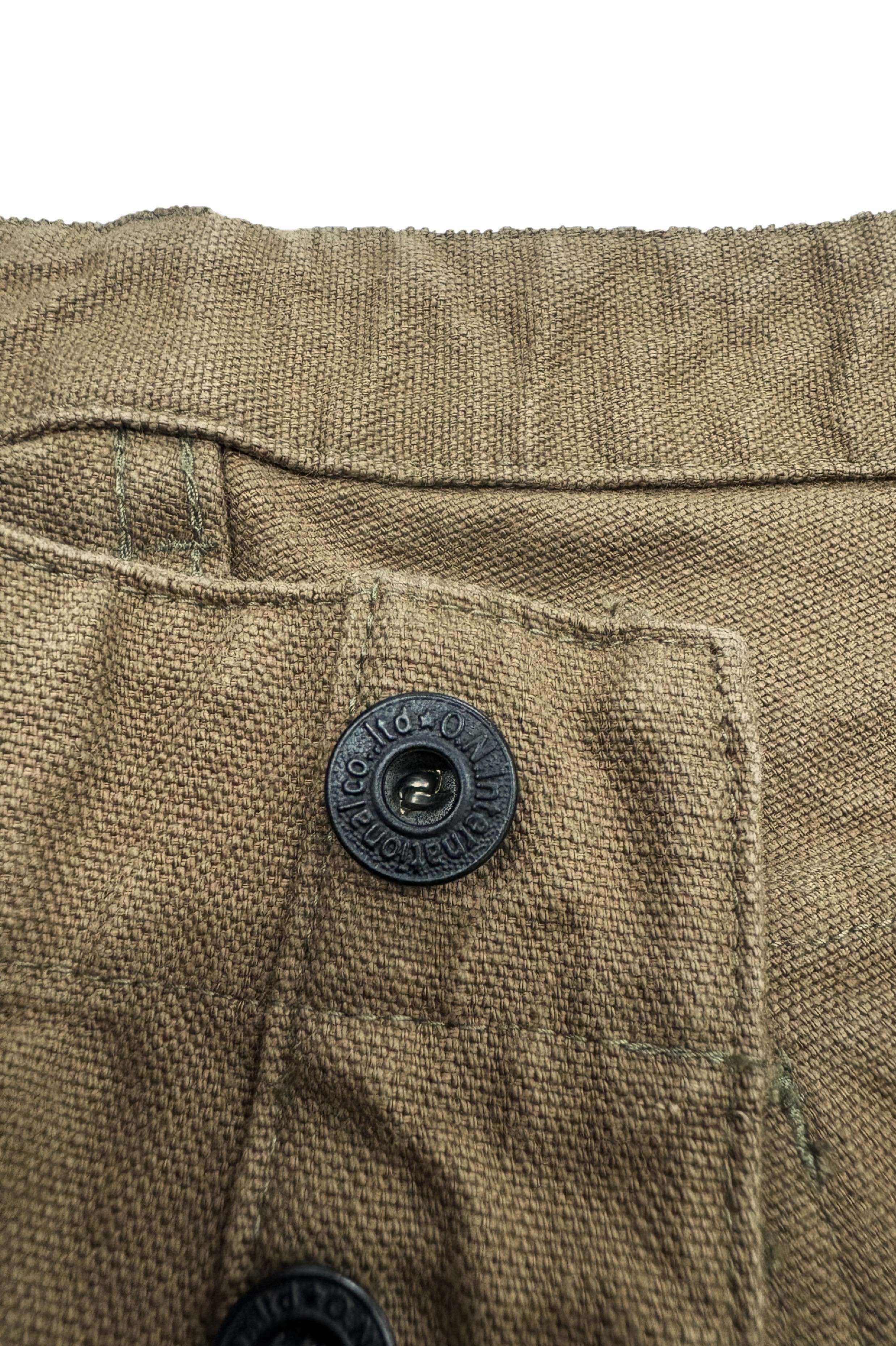 DENIMIO | ONI207-HOX-BRK 13oz Sulfur dye Heavy Oxford Brown Khaki