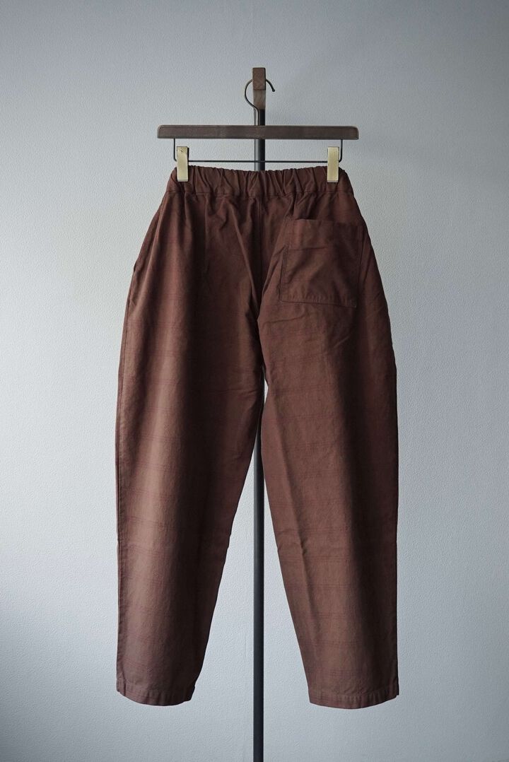 【CAPERTICA】CAP708PT08 Natural Dyed Check / Peg Top Easy Pants,BENGARA, medium image number 3