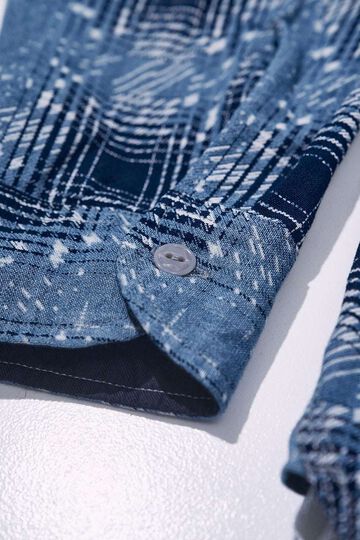 SSS26-YBC Indigo-dyed Snow Ombre Check Pattern Work Shirt,, small image number 5