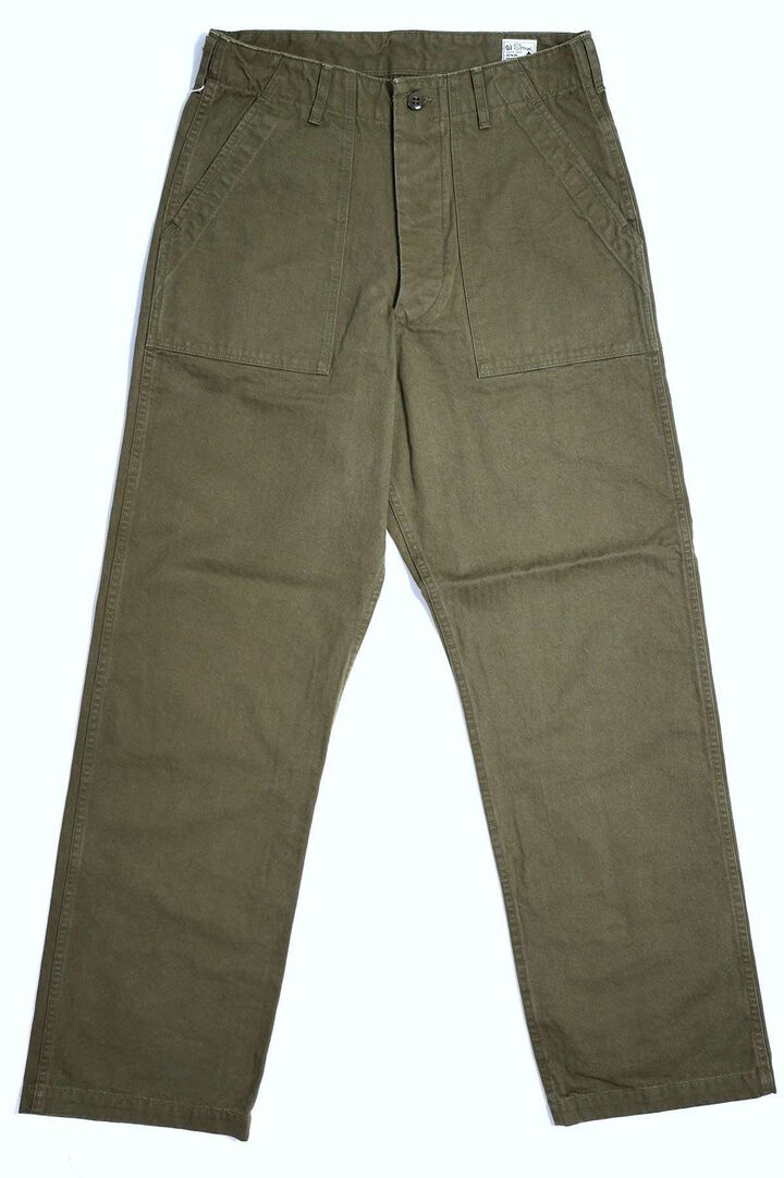 03-V5002 Herringbone Vintage Fit Fatigue Pants (76 ARMY GREEN),, medium