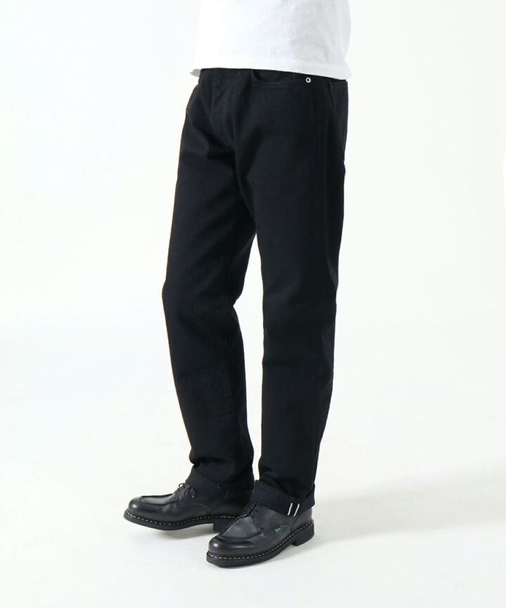 J414 14oz Classic Straight Model Black Denim Selvedge	-One Wash-28,, medium image number 4
