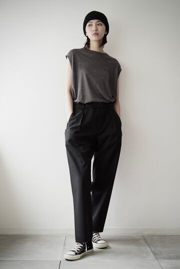 241PT02 Washable Wool Tro / The Slacks,DARK GRAY, small image number 6
