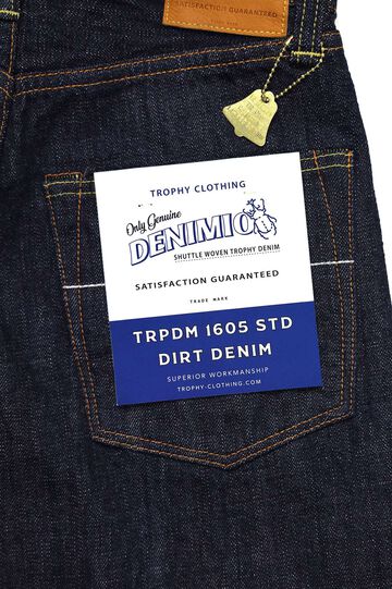 TRPDM1605 14.5oz TROPHY CLOTHING × Denimio COLLAB DIRT DENIM REGULAR STRAIGHT,, small image number 8