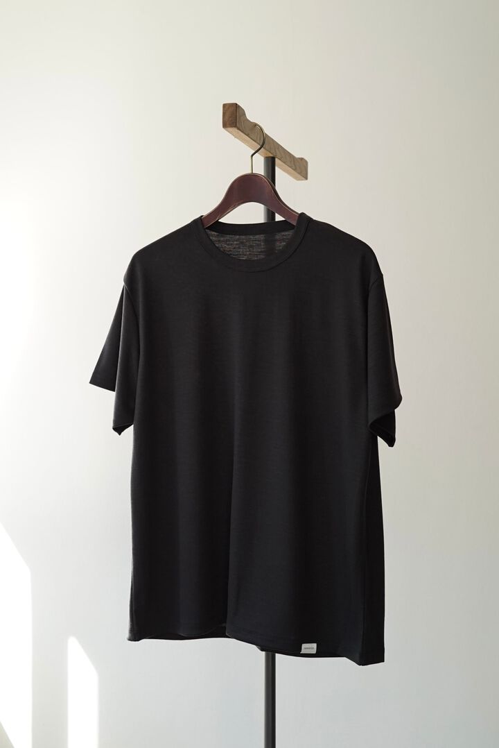 CAP706CS30 Feather Linen Jersey / Trapeziod Tee,BLACK, medium image number 4