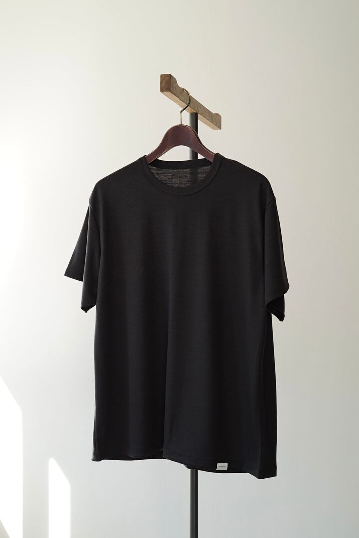 【CAPERTICA】CAP707CS02 Super140s Washable Wool DC_Jersey / RF Wool Tee,MIDNIGHT, medium image number 6