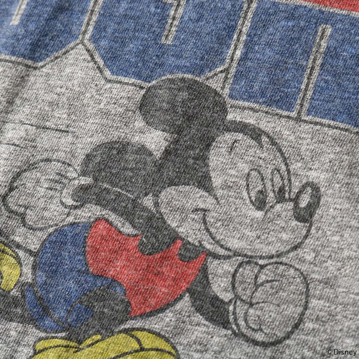 BR-25178 “STANDARD” TSURIAMI Crew Neck Print T-Shirt Mickey Mouse【Special Item】,GRAY, medium image number 2