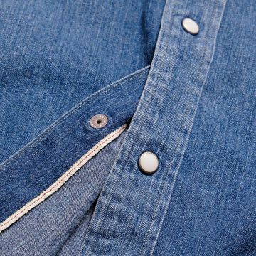 HBP-301WS-MU 8oz Denim Western Shirt - Mid Used,Mid Used, small image number 6